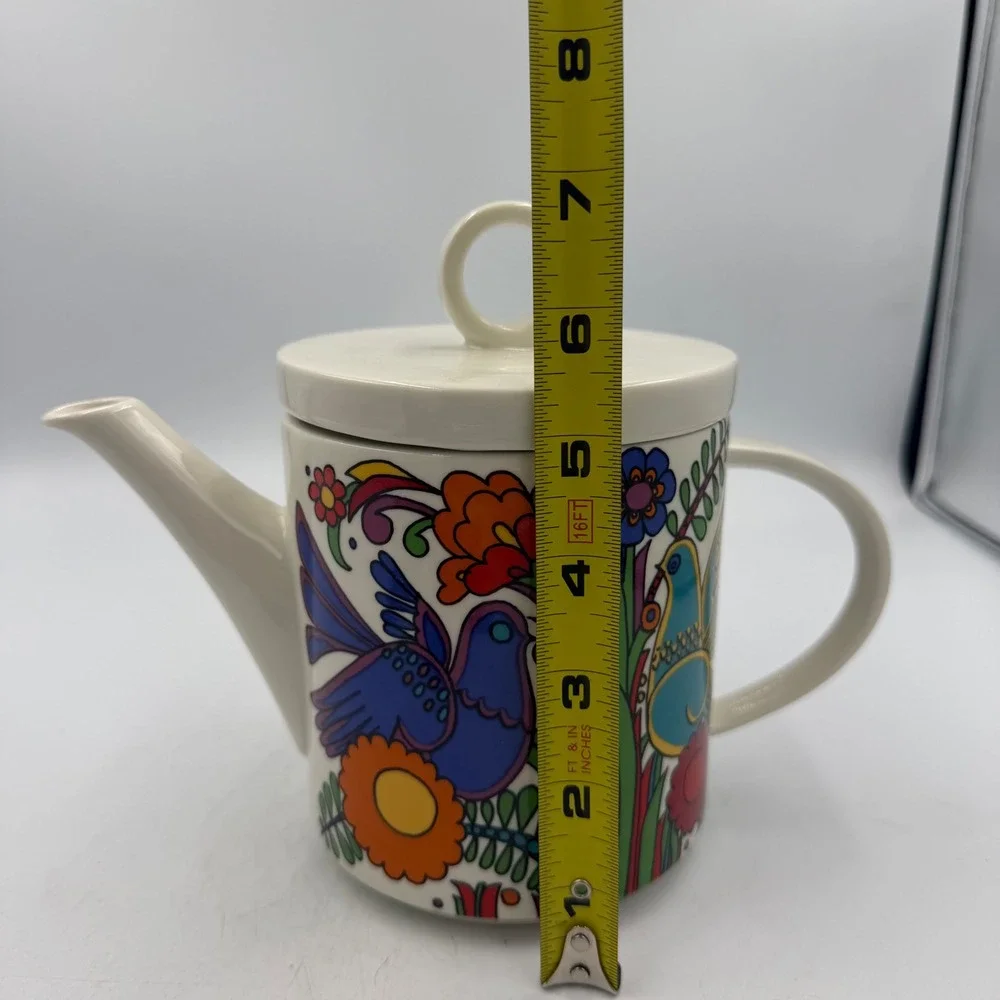 Villeroy & Boch Acapulco‎ Teapot w Lid Vintage 1970s Luxembourg Mexican Design